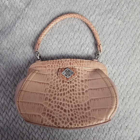 Brighton Handbags - RETIRED BRIGHTON‎ PETAL PINK CROC EMBOSSED HANDBAG NO STRAP